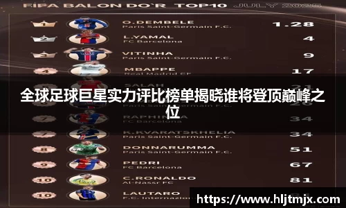 全球足球巨星实力评比榜单揭晓谁将登顶巅峰之位